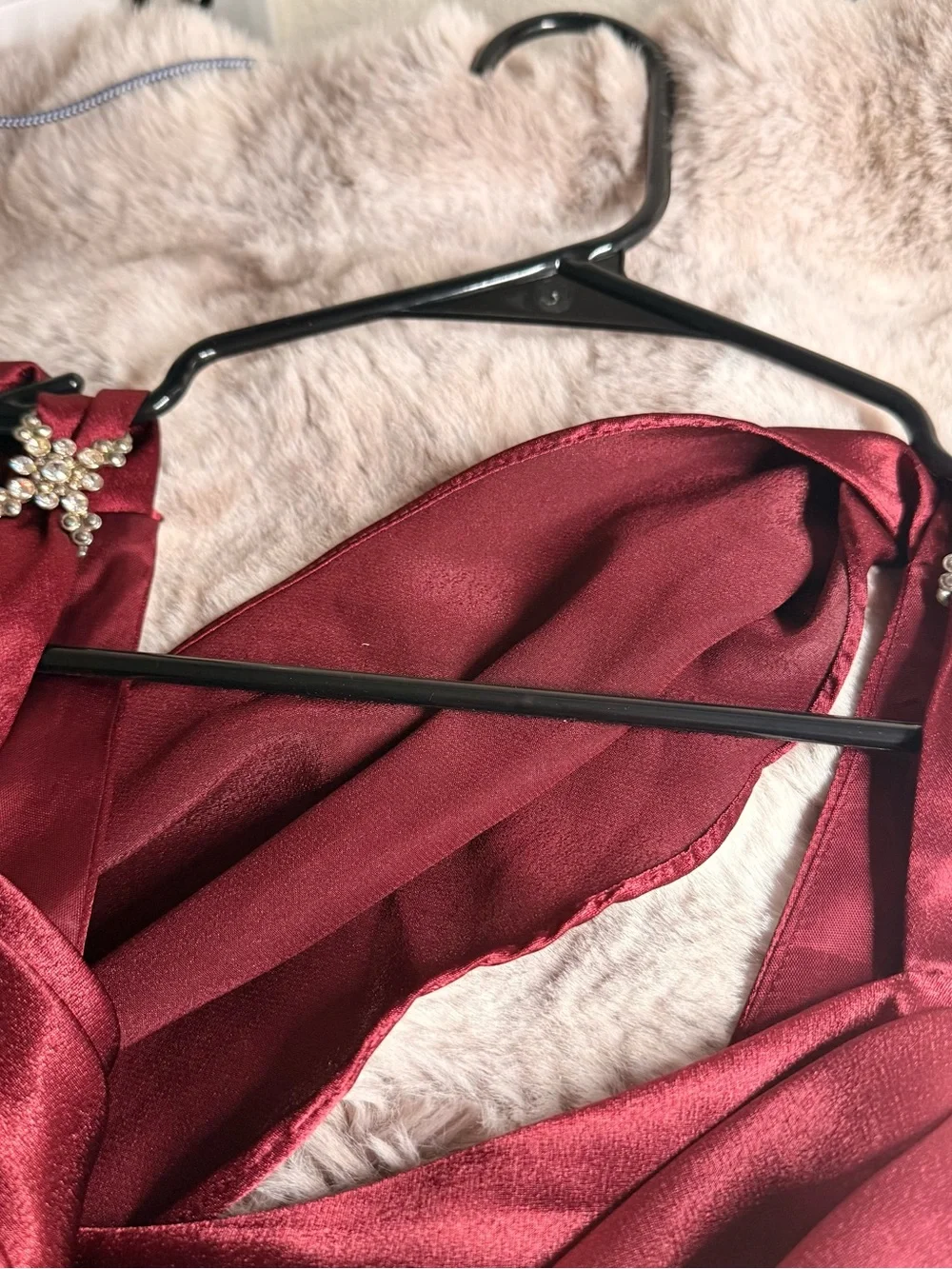 Aspeed U.S.A. Women’s Burgundy Formal Gown Size 2XL Sleeveless Evening Dress - Picture 4 of 7